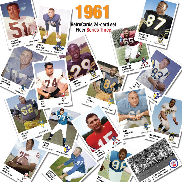 1961 Fleer: AFL Series 3