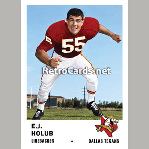 1961F E.J. Holub Dallas Texans