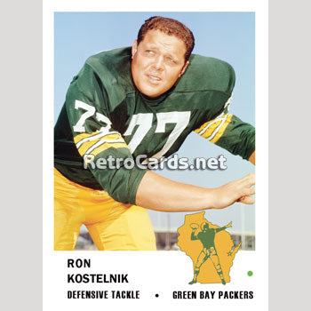 1961F Ron Kostelnik Green Bay Packers – RetroCards