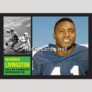 1962T Warren Livingston Dallas Cowboys