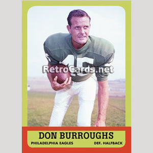 1963T Don Burroughs Philadelphia Eagles