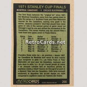 1971-72O RetroCards NHL Set • Series 1