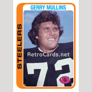 1978T Gerry Mullins Pittsburgh Steelers