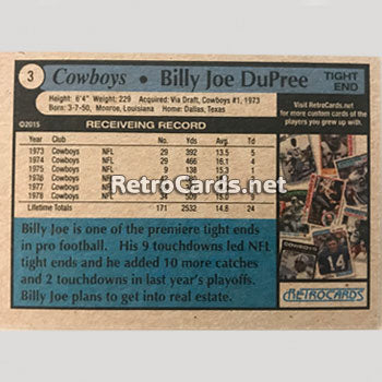 1979T-NHL Dallas Cowboys RetroCards Set