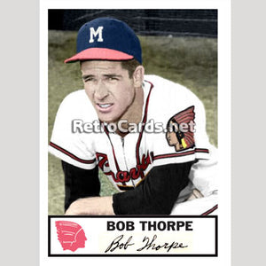 1953J Bob Thorpe Milwaukee Braves