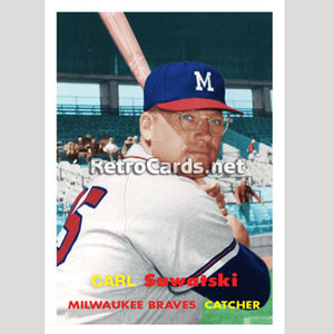 1957T Carl Sawatski Milwaukee Braves