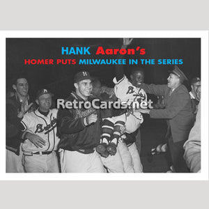 1957T Hank Aaron's Homer Milwaukee Braves