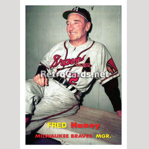 1957T Fred Haney Milwaukee Braves