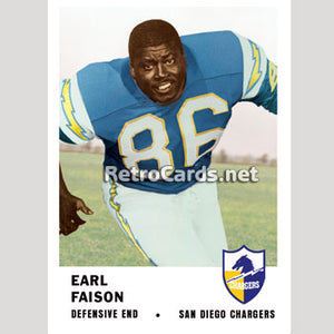 1961F Earl Faison San Diego Chargers