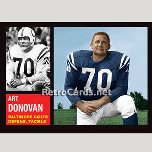 1962T Art Donovan Baltimore Colts