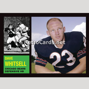 1962T Dave Whitsell Chicago Bears