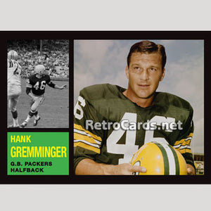 1962T Hank Gremminger Green Bay Packers