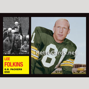 1962T Lee Folkins Green Bay Packers