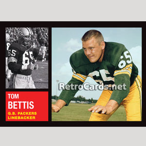 1962T Tom Bettis Green Bay Packers