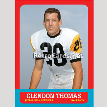 1963T Clendon Thomas Pittsburgh Steelers – RetroCards