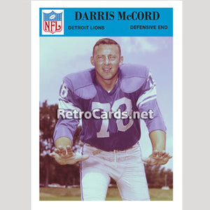 1966P Darris McCord Detroit Lions