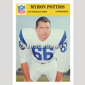 1966P Myron Pottios Los Angeles Rams