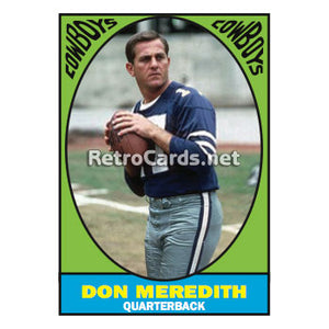 1967T Don Meredith Dallas Cowboys