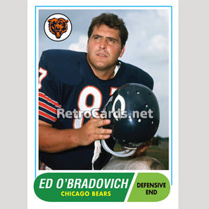 1968T Ed O'Bradovich Chicago Bears