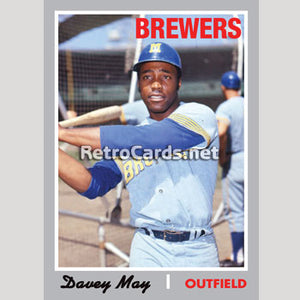 1970T Davey May Milwaukee Brewers