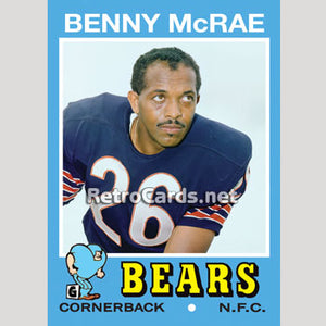 1971T Bennie McRae Chicago Bears