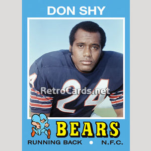 1971T Don Shy Chicago Bears