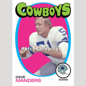 1971T NHL Dave Manders Dallas Cowboys