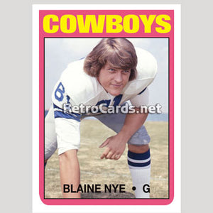 1972T Blaine Nye Dallas Cowboys