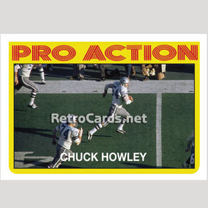 1972T Chuck Howley Action Dallas Cowboys