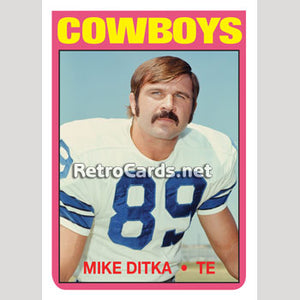 1972T Mike Ditka Dallas Cowboys