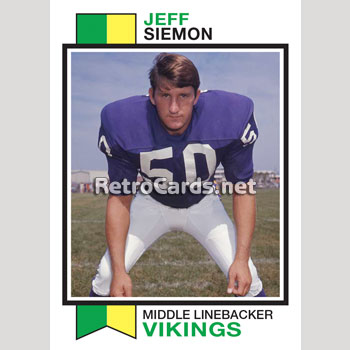 1973T Jeff Siemon Minnesota Vikings – RetroCards