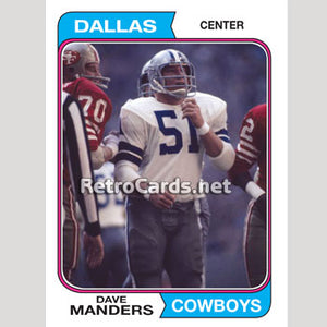 1974TMLB Dave Manders Dallas Cowboys