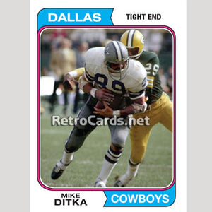 1974TMLB Mike Ditka Dallas Cowboys