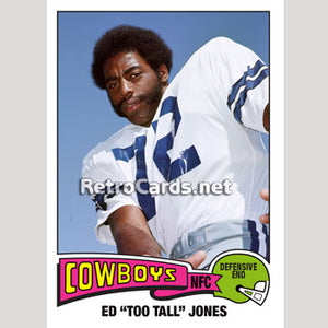 1975T Ed Too Tall Jones Dallas Cowboys