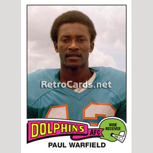 1975T Paul Warfield Miami Dolphins