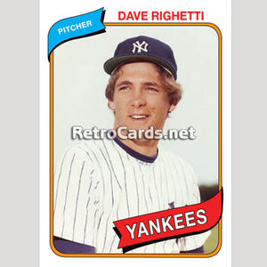 1980T Dave Righetti New York Yankees