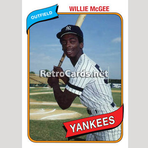 1980T Willie McGee New York Yankees