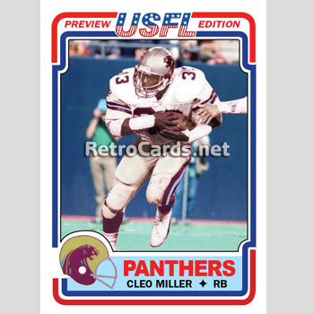 1983T Cleo Miller Michigan Panthers – RetroCards