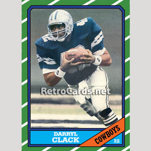 1986T Darryl Clack Dallas Cowboys