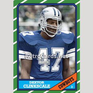 1986T Dextor Clinkscale Dallas Cowboys