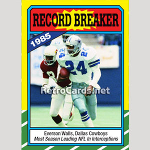 1986T 1985 Record Breaker Dallas Cowboys
