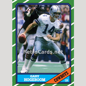 1986T Gary Hogeboom Dallas Cowboys