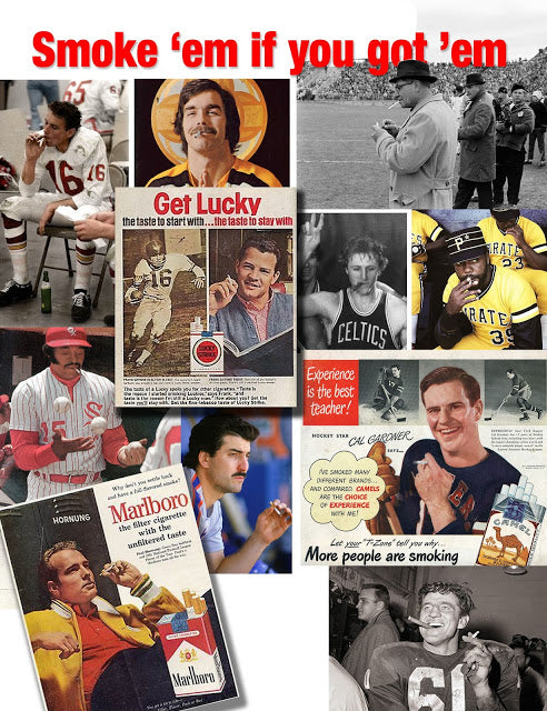 Athletes And Smoking: A Pictoral Collage