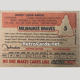 1953J Johnston Cookie Milwaukee Braves RetroCards Set
