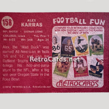1958T Detroit Lions RetroCards Set
