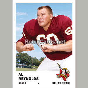 1961F Al Reynolds Dallas Texans