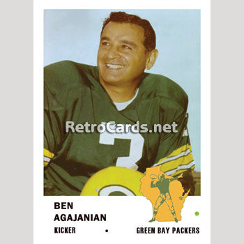 1961F Ben Agajanian Green Bay Packers