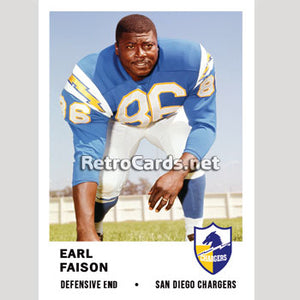 1961F Earl Faison San Diego Chargers