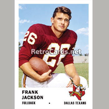 1961F Frank Jackson Dallas Texans