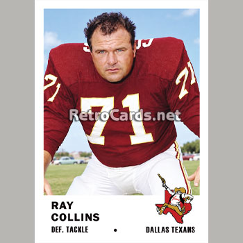 1961F Ray Collins Dallas Texans